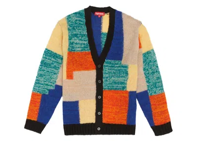 Pre-owned Supreme Men's  Patchwork Mohair Cardigan In Multi