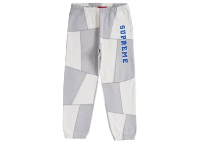Pre-owned Supreme Men's  Patchwork Sweatpant (fw20) In Heather Grey