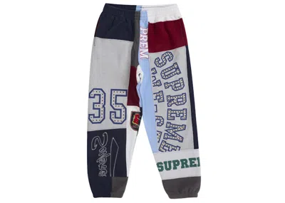 Pre-owned Supreme Men's  Patchwork Sweatpant (ss25) In Navy Blue