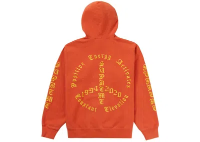 Pre-owned Supreme Men's  Peace Hooded Sweatshirt In Burnt Orange
