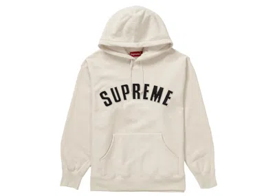 Pre-owned Supreme Men's  Pearl Logo Hooded Sweatshirt In Natural