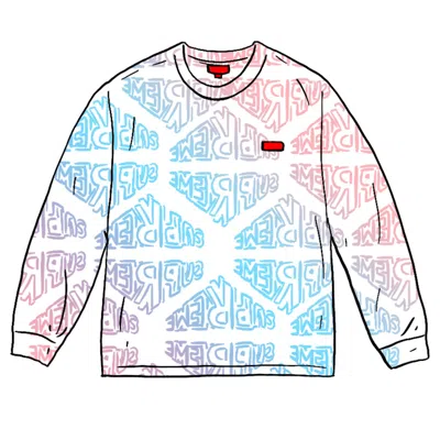 Pre-owned Supreme Men's  Perspective Long Sleeve Top In White