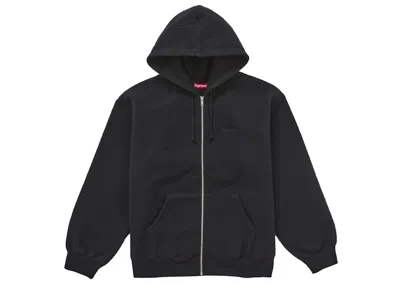 Pre-owned Supreme Men's  Pilled Zip Up Hooded Sweatshirt In Black
