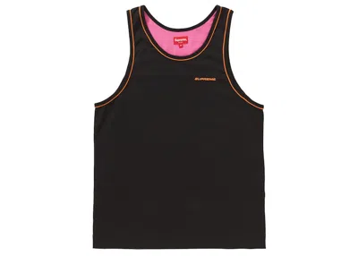 Pre-owned Supreme Men's  Piping Tank Top In Black