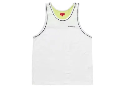 Pre-owned Supreme Men's  Piping Tank Top In White