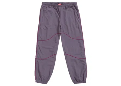 Pre-owned Supreme Men's  Piping Track Pant (ss19) In Grey In Gray
