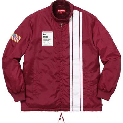 Pre-owned Supreme Men's  Pit Crew Jacket In Burgundy