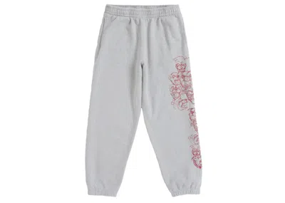Pre-owned Supreme Men's  Pitbulls Embroidered Sweatpant In Heather Grey