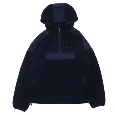 Pre-owned Supreme Men's  Polartec Hooded Half Zip Pullover In Navy Blue