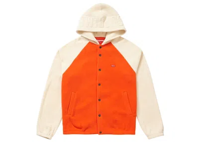 Pre-owned Supreme Men's  Polartec Hooded Raglan Jacket In Orange