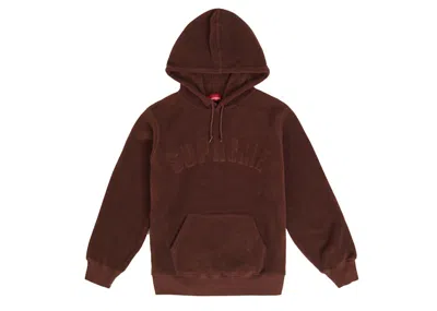 Pre-owned Supreme Men's  Polartec Hooded Sweatshirt (fw18) In Brown