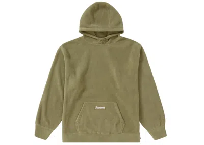 Pre-owned Supreme Men's  Polartec Hooded Sweatshirt (fw21) In Light Olive