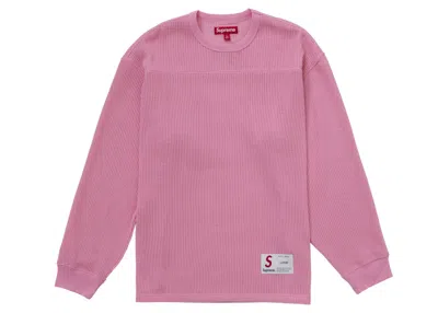 Pre-owned Supreme Men's  Polartec Mesh Long Sleeve Football Top In Pink