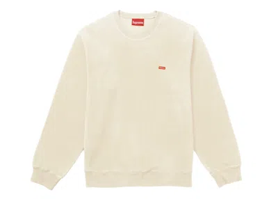 Pre-owned Supreme Men's  Polartec Small Box Crewneck Sweatshirt In Natural