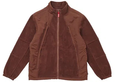 Pre-owned Supreme Men's  Polartec Zip Up Jacket In Brown