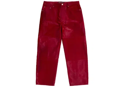 Pre-owned Supreme Men's  Ponyhair Loose Fit 5pocket Jean In Red