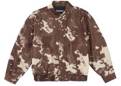Pre-owned Supreme Men's  Ponyhair Varsity Jacket In Cow