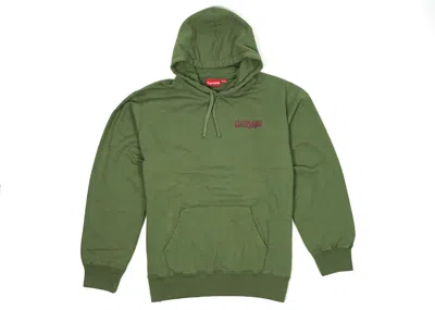 Pre-owned Supreme Men's  Portrait Hooded Sweatshirt In Light Olive