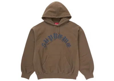 Pre-owned Supreme Men's  Printed Arc Hooded Sweatshirt In Dusty Brown