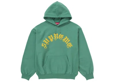 Pre-owned Supreme Men's  Printed Arc Hooded Sweatshirt In Green