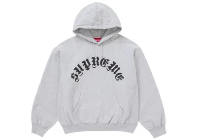 Pre-owned Supreme Men's  Printed Arc Hooded Sweatshirt In Heather Grey In Gray