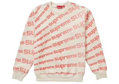 Pre-owned Supreme Men's  Radial Crewneck Sweatshirt In Natural