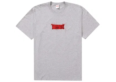 Pre-owned Supreme Men's  Ralph Steadman Box Logo Tee Shirt In Heather Grey
