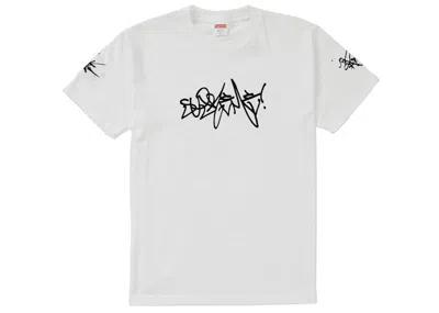 Pre-owned Supreme Men's  Rammellzee Tag Tee Shirt In White