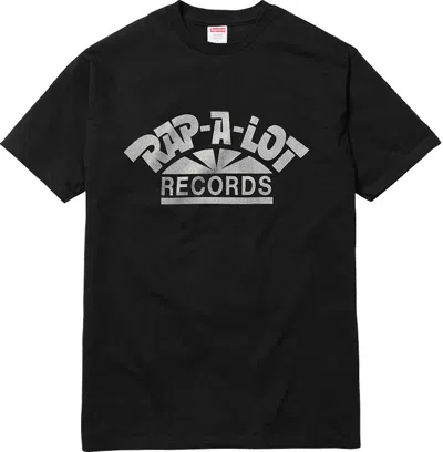 Pre-owned Supreme Men's  Rap A Lot Records Tee Shirt In Black