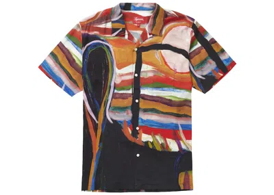 Pre-owned Supreme Men's  Reaper Rayon Short Sleeve Shirt In No Words For Feelings