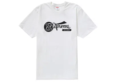 Pre-owned Supreme Men's  Records Tee Shirt In White