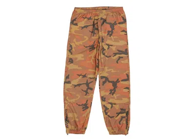Pre-owned Supreme Men's  Reflective Camo Warm Up Pant In Orange Camo