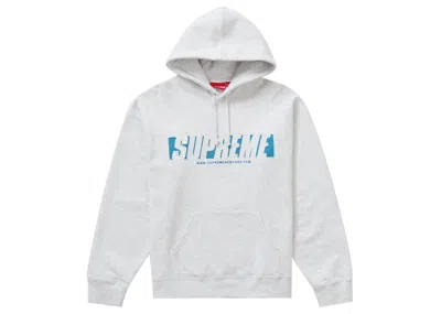 Pre-owned Supreme Men's  Reflective Cutout Hooded Sweatshirt In Ash Grey In Gray
