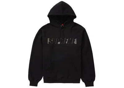 Pre-owned Supreme Men's  Reflective Cutout Hooded Sweatshirt In Black
