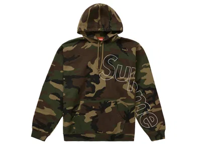 Pre-owned Supreme Men's  Reflective Hooded Sweatshirt In Woodland Camo In Multi