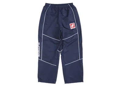 Pre-owned Supreme Men's  Reflective Piping Track Pant In Navy Blue