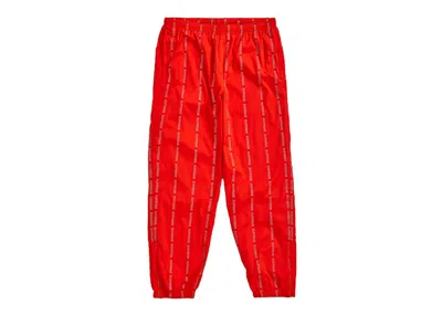 Pre-owned Supreme Men's  Reflective Text Track Pant In Orange