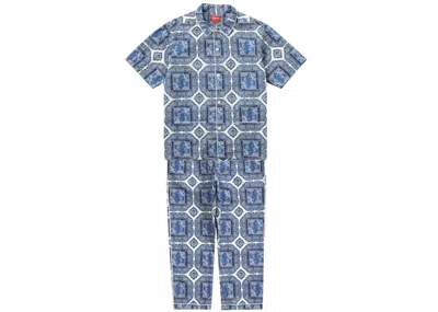 Pre-owned Supreme Men's  Regency Pajama Set In Blue