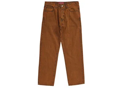 Pre-owned Supreme Men's  Regular Jean (fw25) In Rust In Brown