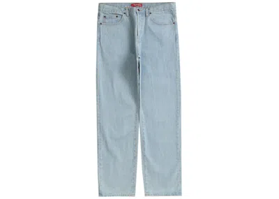 Pre-owned Supreme Men's  Regular Jean In Washed Blue