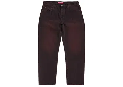 Pre-owned Supreme Men's  Regular Jean (ss25) In Red