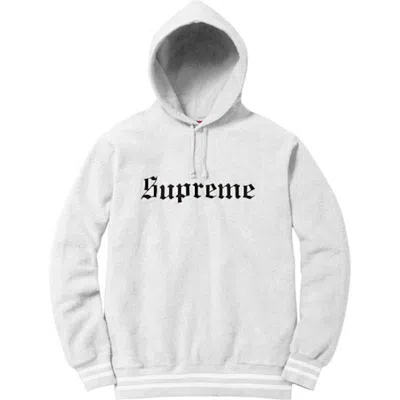 Pre-owned Supreme Men's  Reverse Fleece Hooded Sweatshirt In Ash Grey