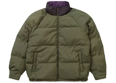 Pre-owned Supreme Men's  Reversible Down Puffer Jacket In Purple