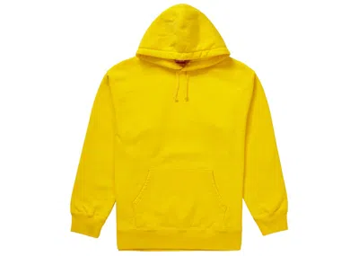 Pre-owned Supreme Men's  Rhinestone Script Hooded Sweatshirt In Yellow