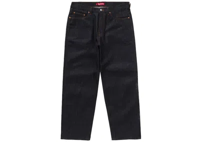 Pre-owned Supreme Men's  Rigid Baggy Selvedge Jean (fw24) In Rigid Indigo