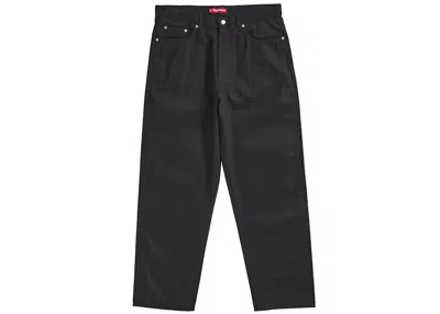 Pre-owned Supreme Men's  Rigid Baggy Selvedge Jean (ss25) In Rigid Black