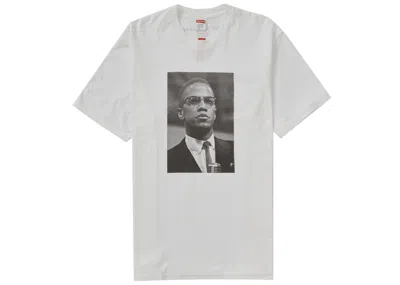 Pre-owned Supreme Men's  Roy Decarava Malcolm X Tee Shirt In White