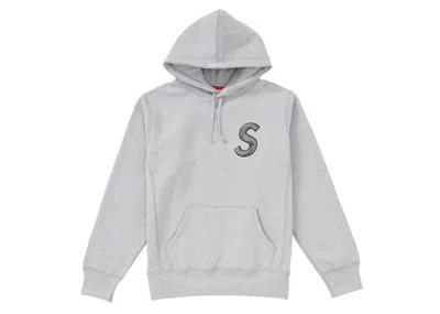 Pre-owned Supreme Men's  S Logo Hooded Sweatshirt (fw18) In Heather Grey