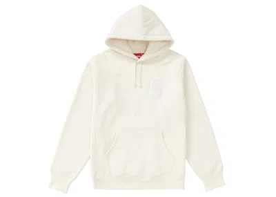 Pre-owned Supreme Men's  S Logo Hooded Sweatshirt (fw18) In Natural