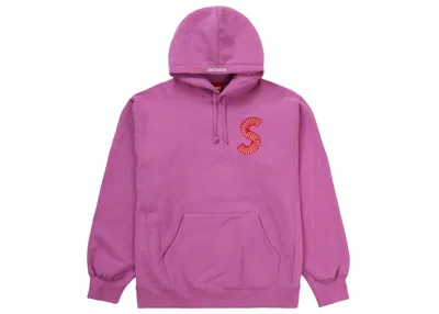 Pre-owned Supreme Men's  S Logo Hooded Sweatshirt (fw20) In Bright Purple